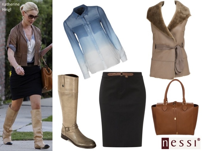 Nessi-stylizacje Stylizacje z beżowymi butami w roli głównej