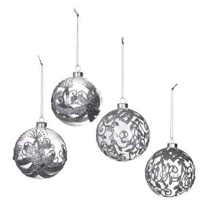 Anskar Christmas Balls 4pcs Clear