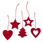 Kajsa Hanging Decorations 24pcs Felt Red Świąteczne trendy 2011 według DUKA