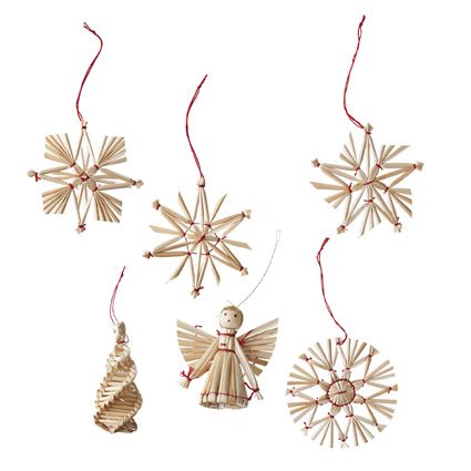 Kevin Straw Ornaments 6cm 30pcs