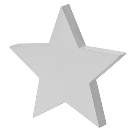 Letter Star 19cm Solid White