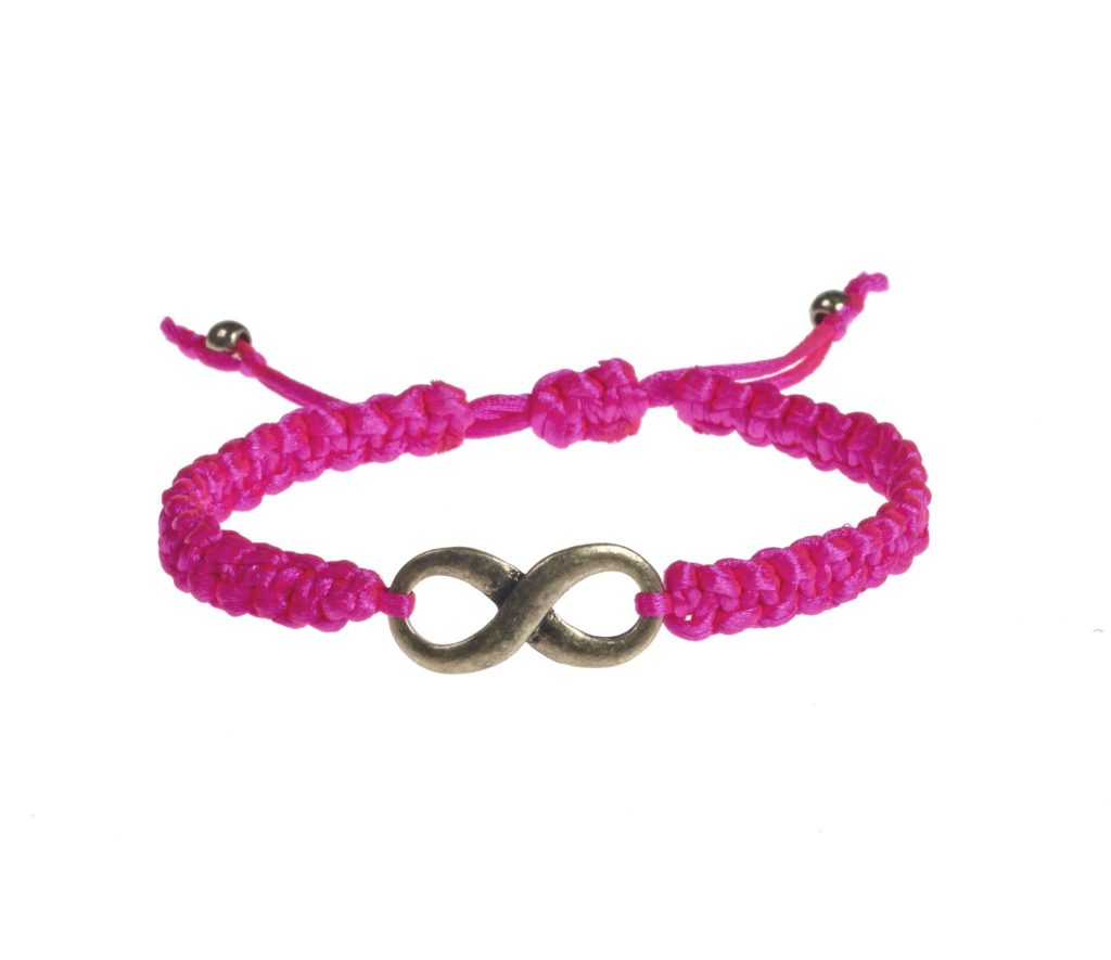 8 Pink friendship bracelet