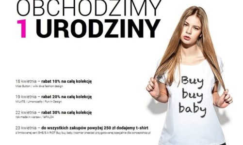 Urodziny conceptshop.pl z limitowaną serią koszulek SHE/S A RIOT
