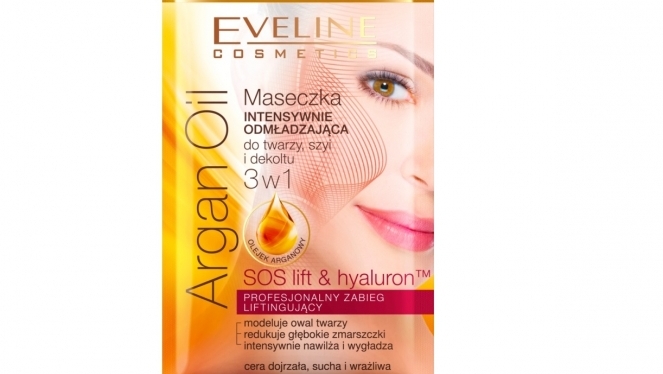 Maseczka INTENSYWNIE ODMŁADZAJÄCA do twarzy, szyi i dekoltu 3 w 1 Argan Oil