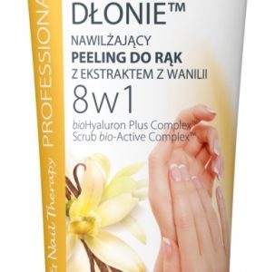 NAWILĹťAJÄCY PEELING DO RÄK Z EKSTRAKTEM Z WANILII 8 w 1 Młode Dłonie od Eveline