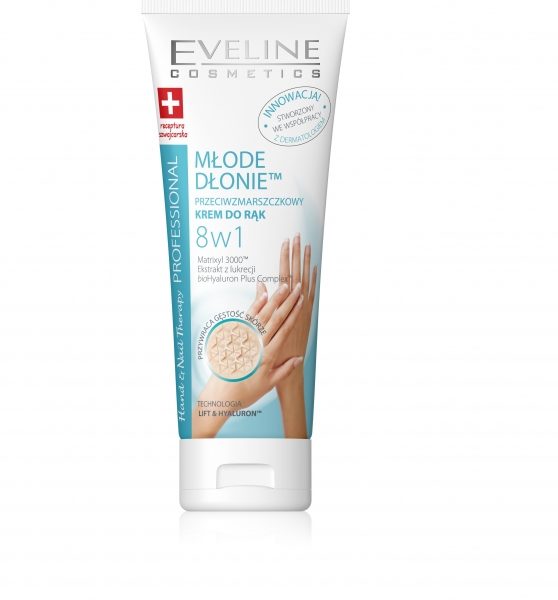 PRZECIWZMARSZCZKOWY KREM DO RÄK 8 w 1 Młode Dłonie od Eveline Cosmetics