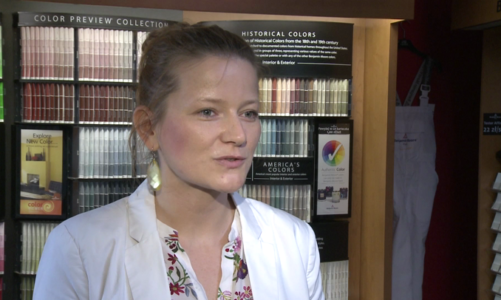 Taśmy malarskie i nowoczesne farby pomogą stworzyć na podłodze ciekawe wzory