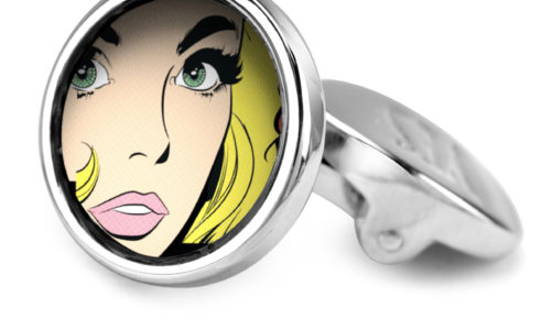 Karnawałowe inspirowane pop-artem, zabawne kolorowe spinki