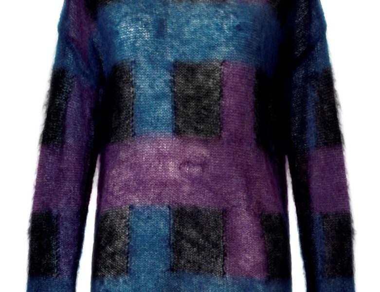 Tradycyjna krata w stonowane odcienie granatu i czerwieni