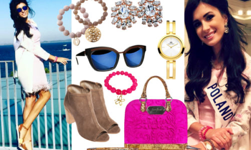 Walizka Miss pełna dodatków na japońskiej ziemi.