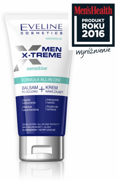„Men’s Health Produkt Roku 2016” wyróżnienie dla Eveline Cosmetics LIFESTYLE, Uroda - MEN X-TREME BALSAM PO GOLENIU + KREM NAWILŻAJĄCY Eveline Cosmetics otrzymał wyróżnienie w konkursie magazynu Men’s Health Produkt Roku 2016 w kategorii Najlepszy Balsam po goleniu.