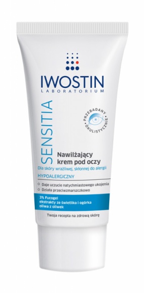 Nawilżający krem pod oczy Iwostin Sensitia® LIFESTYLE, Uroda - Natychmiastowe ukojenie skóry wokół oczu