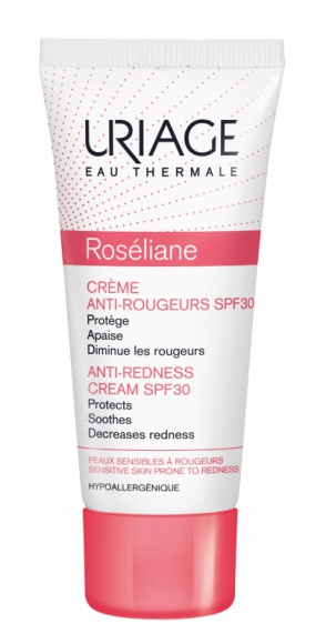 URIAGE: urodzinowa nowość Roséliane SPF30 LIFESTYLE, Uroda - Z okazji 20. urodzin linii Roséliane marka Uriage wprowadza Roséliane Krem do skóry naczynkowej SPF30. To połączenie 20-letniego doświadczenia w pielęgnacji skóry naczynkowej z wysoką ochroną przeciwsłoneczną SPF30.