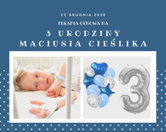 Prezent życia na 3 Urodziny Maciusia Cieślika - ustanawiamy Rekord Polski Dziecko, LIFESTYLE - Marzyłeś o tym, by wziąć udział w ustanowieniu rekordu? Masz szansę to zrobić! Jednocześnie możesz pomóc Maciusiowi Cieślikowi choremu na SMA i epilepsję.